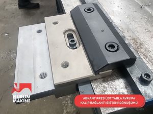 Abkant Pres Üst Tabla Avrupa Kalıp Bağlantı Sistemi Dönüşümü