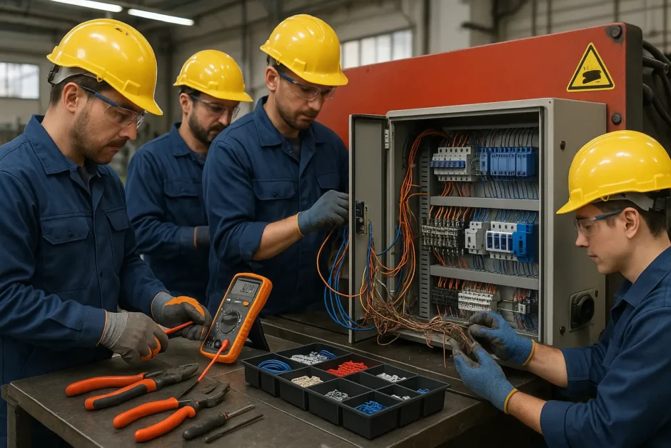 Giyotin revizyonunda elektrik panosu